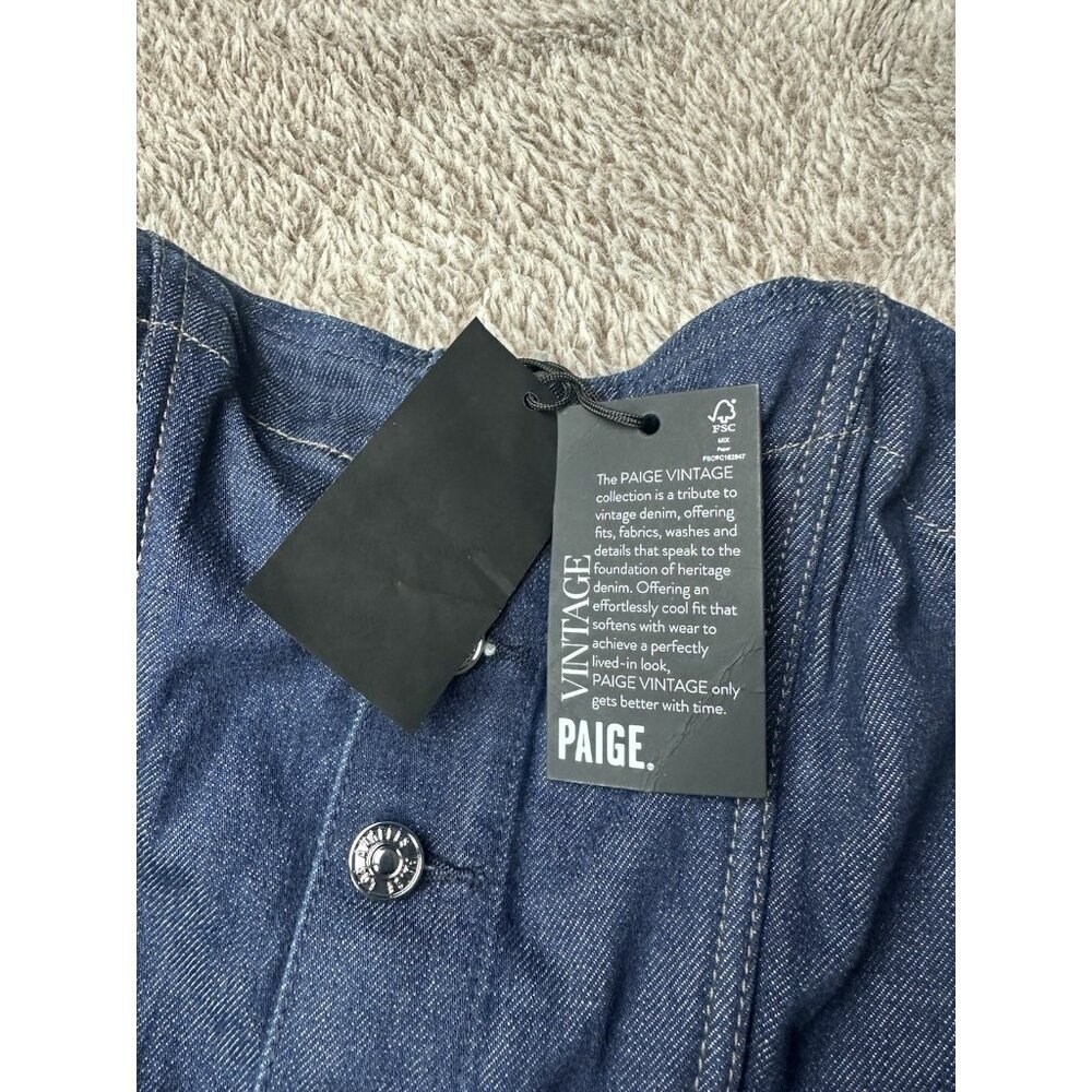 Paige Sansa Denim Strapless Jumpsuit Sz 2 NEW Retails $329 - Picture 13 of 16